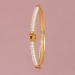 Fresh Water Pearl  Design Gold plated alloy bangle