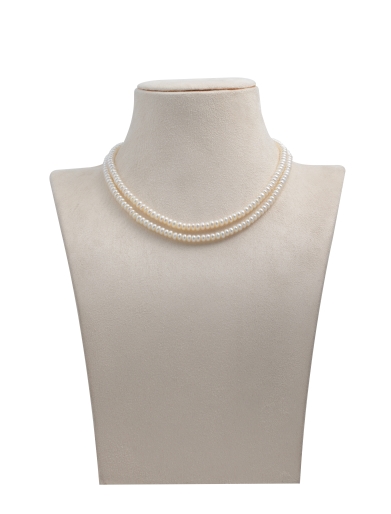 2 Line Pearls String Necklace JS0264