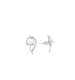 Pearls Ear studs crafted in alloy & White gold polished