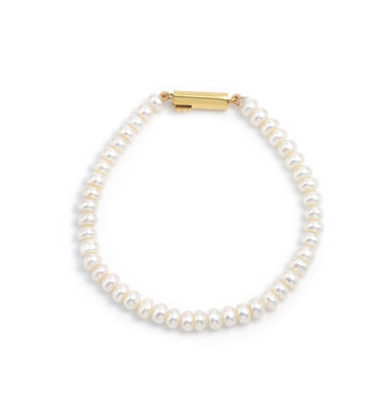 White Pearls Bracelet stringed