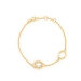 Pearls Bracelet crafted in alloy and yellow gold polished JSBR0705