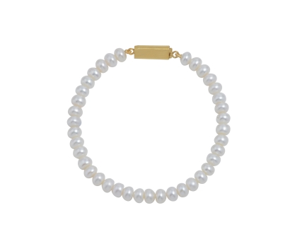 White Pearls Bracelet stringed JPB1370