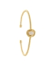 Pearl bangle Bangle Bracelet crafted in alloy and yellow gold polished