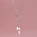 Fancy Three white colour freshwater drop pearls hang