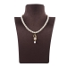 Pearls stringed Necklace set polished in yellow gold