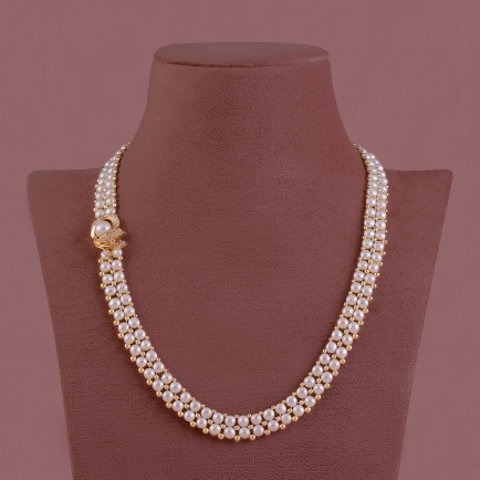 Pearls stringed Necklace set 0568
