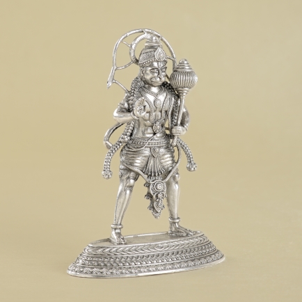 Antique Hanuman Silver Idol