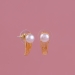 J Hoop Pearl Earrings