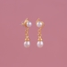 Drop Pearl Stud Earrings for Women