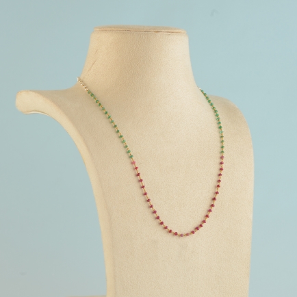 Ruby Emerald Pearl String
