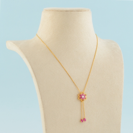 Fancy Chain with Flower Pendant
