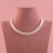 Two Line Flat Shape Pearl String