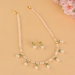 Pearl Necklace Set with Green Highlights