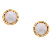 Pearl Halo Studs | GTWPS12P