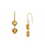 Golden Topaz Hanging Earrings