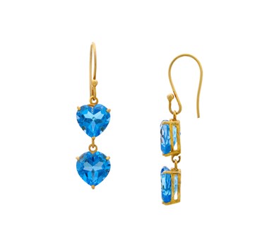 Blue Topaz Hanging Earrings