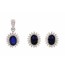 Blue Sapphire & Diamond Sunlit Earrings & Pendant