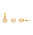 Simple Golden Pearl Stud & Pendant