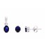 Blue Sapphire Statement Stud Earrings & Pendant