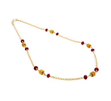 Traditional Pearl & Ruby Necklace