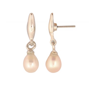 Half White Color Pearl Drop  Earrings