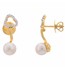 Pearl & Diamond Gold Hanging Earrings