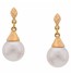 Gold Pearl Hanging Earrings | GTSS018P
