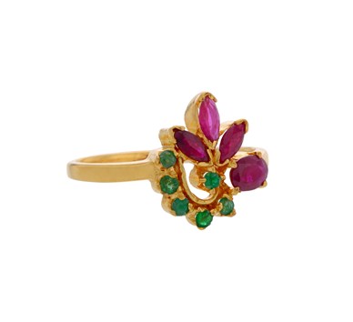 Ruby & Emerald Finger Ring