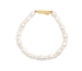 Pearls Bracelet crafted in alloy and yellow gold polished