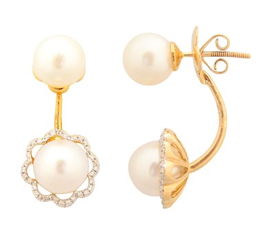 South Sea pearls and Diamond Earrings