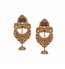 Gold chandbali jhumka style earrings