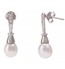 Drop Pearl  Earrings in Silver