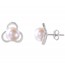 Freshwater White Pearl Spiral Stud Earring in Silver-T4548