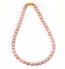 Rose color natural pearls necklace